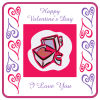 Hearts Clipart Square Valentine Coasters